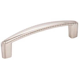 96 mm Center-to-Center Satin Nickel Rope Detailed Lindos Cabinet Pull