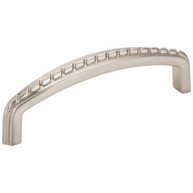 96 mm Center-to-Center Satin Nickel Rope Detailed Cypress Cabinet Pull