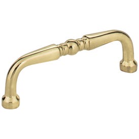 3" Center-to-Center Polished Brass Madison Cabinet Pull