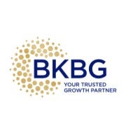 Logo for BKBG, with a slogan that says Your Trusted Growth in Partner.